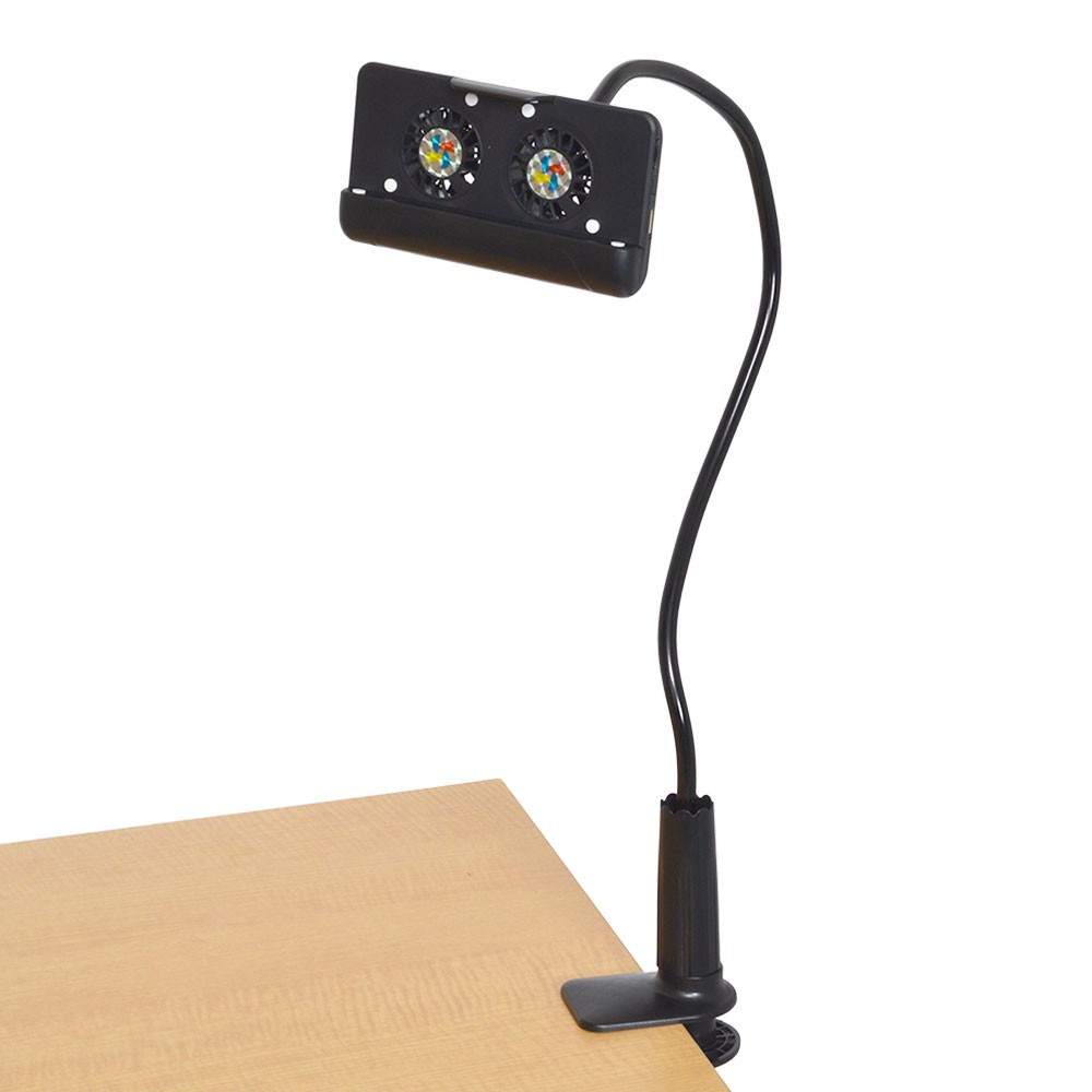 ゴロ寝しながらハンズフリーでのスマホ　「クランプ式スマホアーム」