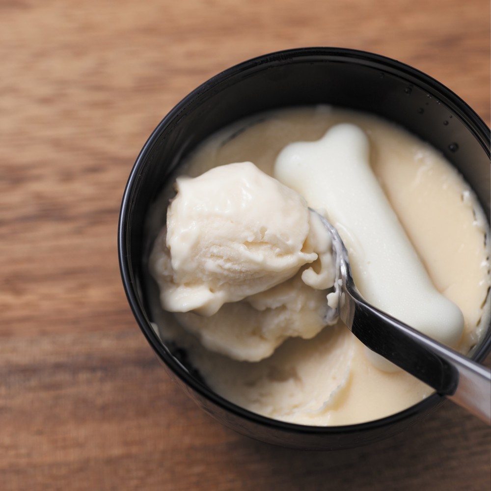 キャラメルソースも加えて、こってり濃厚に