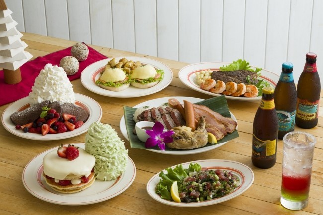 テーマはハワイのクリスマス　エッグスンシングスに「Aloha Christmas」登場