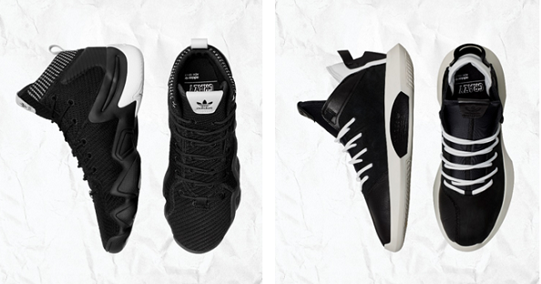 ミッドカットバスケットボールシューズシルエット「CRAZY」コレクション　アディダス