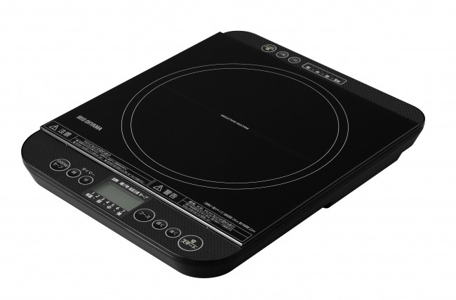 対面操作パネル搭載　両側から火力調節やオン／オフが可能な卓上IHコンロ
