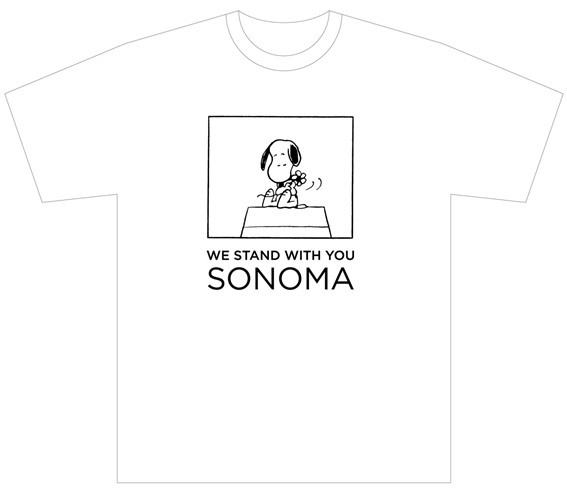 スヌーピーの「故郷」カリフォルニアの山火事被災者支援　スヌーピーチャリティーTシャツ発売