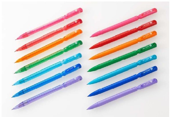 消しゴムで消せて折れにくいカラーシャープ「uni　Color」発売