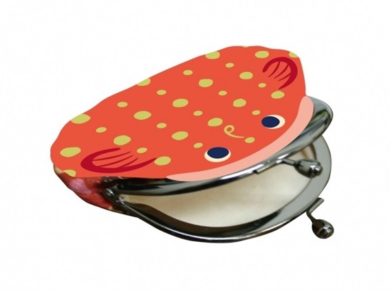 ミドリフサアンコがま口（864円）