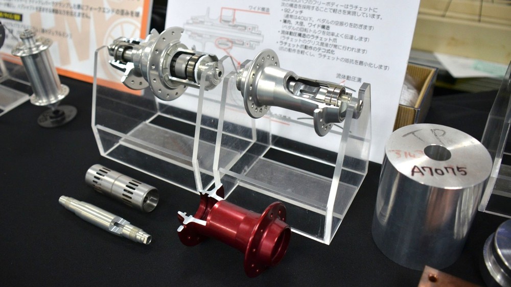 独創的なパーツの展示も