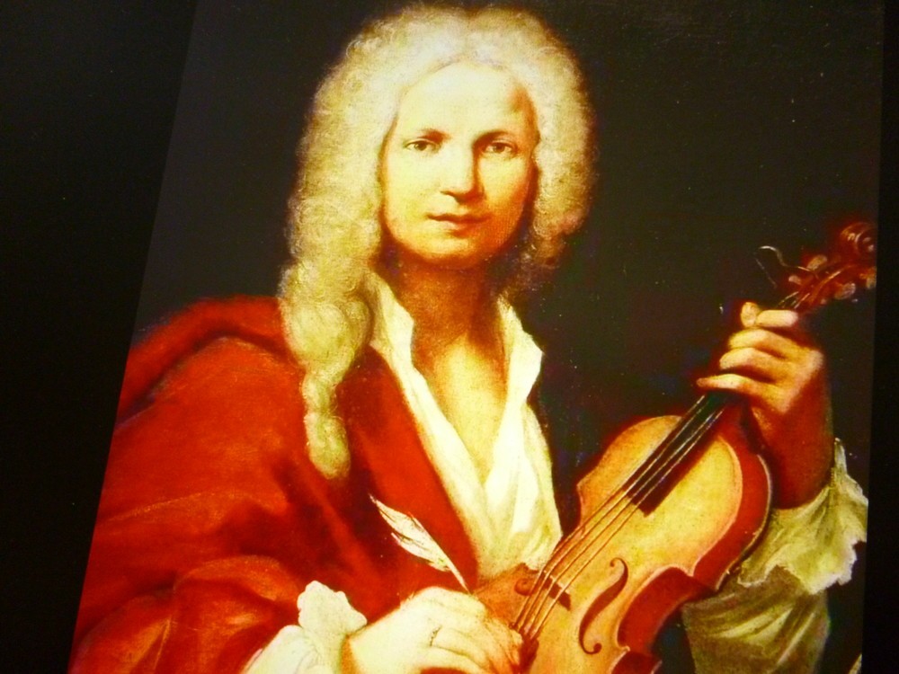 ヴァイオリンを持っているヴィヴァルディの肖像