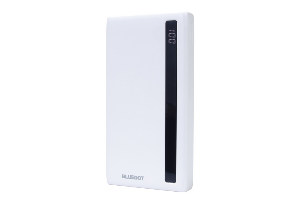 残量デジタル表示　2台充電可能なモバイルバッテリー、BLUEDOTから