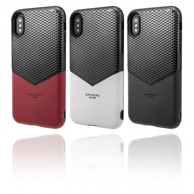 iPhone Xを傷つけない　ブラッククローム＆本革ケース