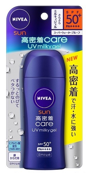 高密着で汗・水に強い日焼け止め　するっとのびてすばやくなじむ