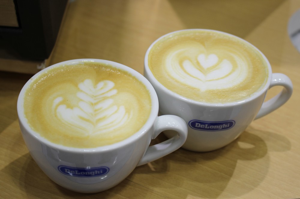 マット氏が作ったラテアート