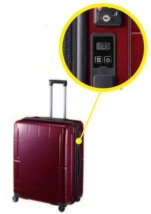 事前に重量オーバーがわかる計測器搭載スーツケース