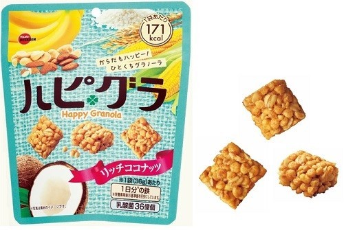 ひとくちサイズのグラノーラ　1日分の鉄分と乳酸菌36億個を配合