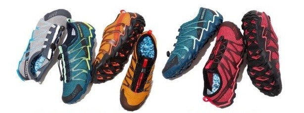 靴底から水が抜ける独自の新技術　高機能ウォーターシューズ