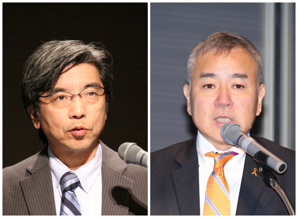 大木隆生教授、（右）井上哲副社長