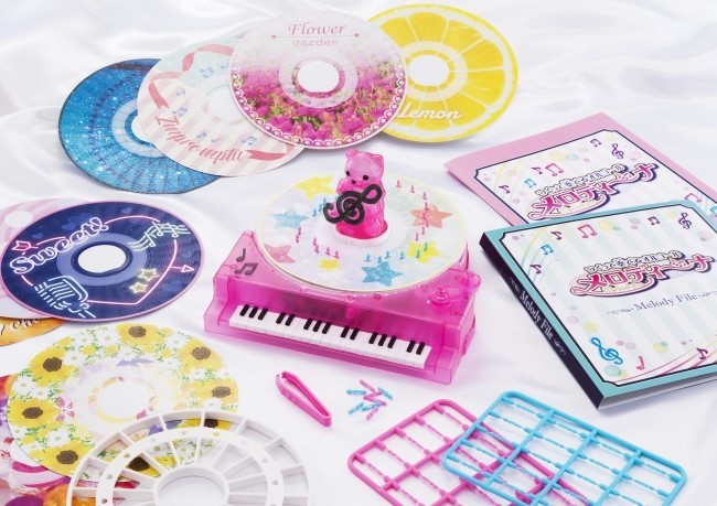 ディスクにピンをさしてオリジナルのメロディー　オルゴールトイ