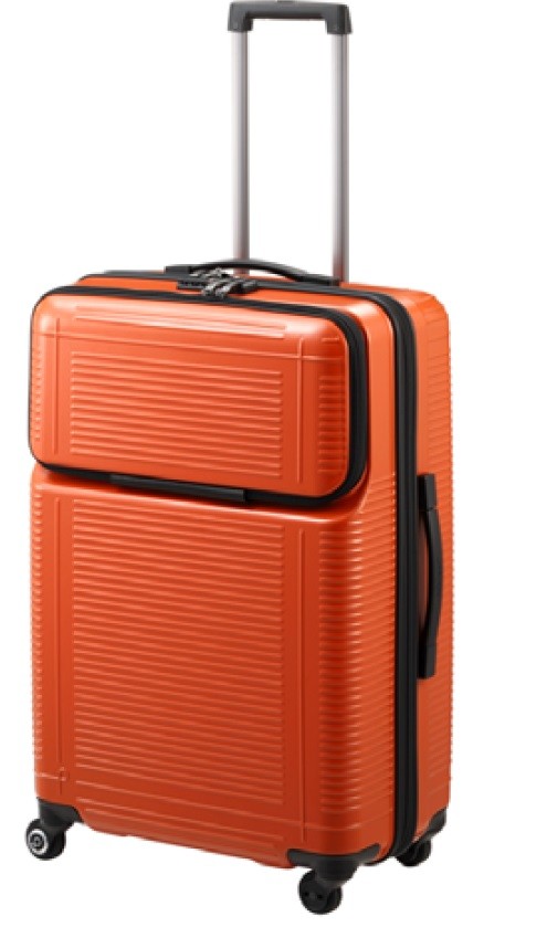 前ポケット付きで荷物が楽に出し入れ　スーツケース3サイズ