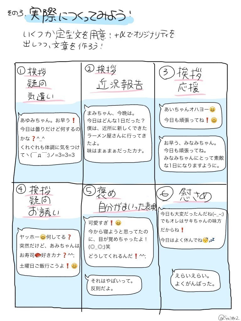 どこか見覚えのある文面ができあがる（すれみさん［@_Smitter2］のツイッターより）