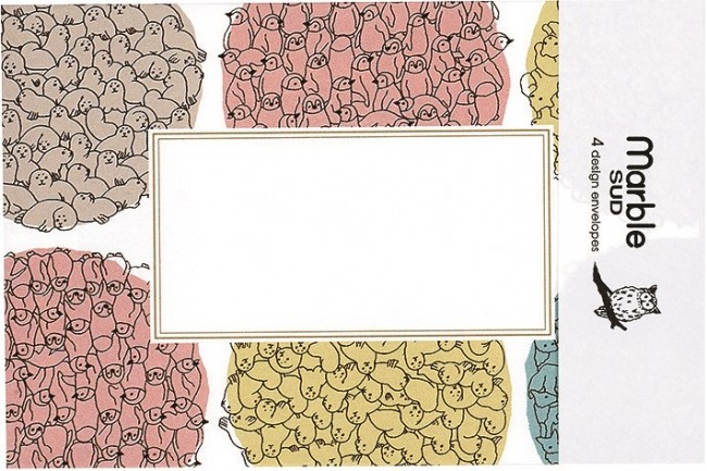 学研とアパレルブランド「marble SUD」　手描きイラストのレター&封筒