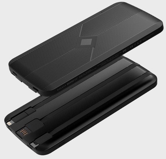 「Qi」ワイヤレス＋ケーブルの計3台同時充電もできるモバイルバッテリー