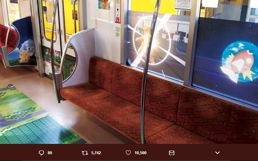 「ポケモン ピカ・ブイ」スペシャルトレインは8月30日まで（ポケモン公式ツイッターより）