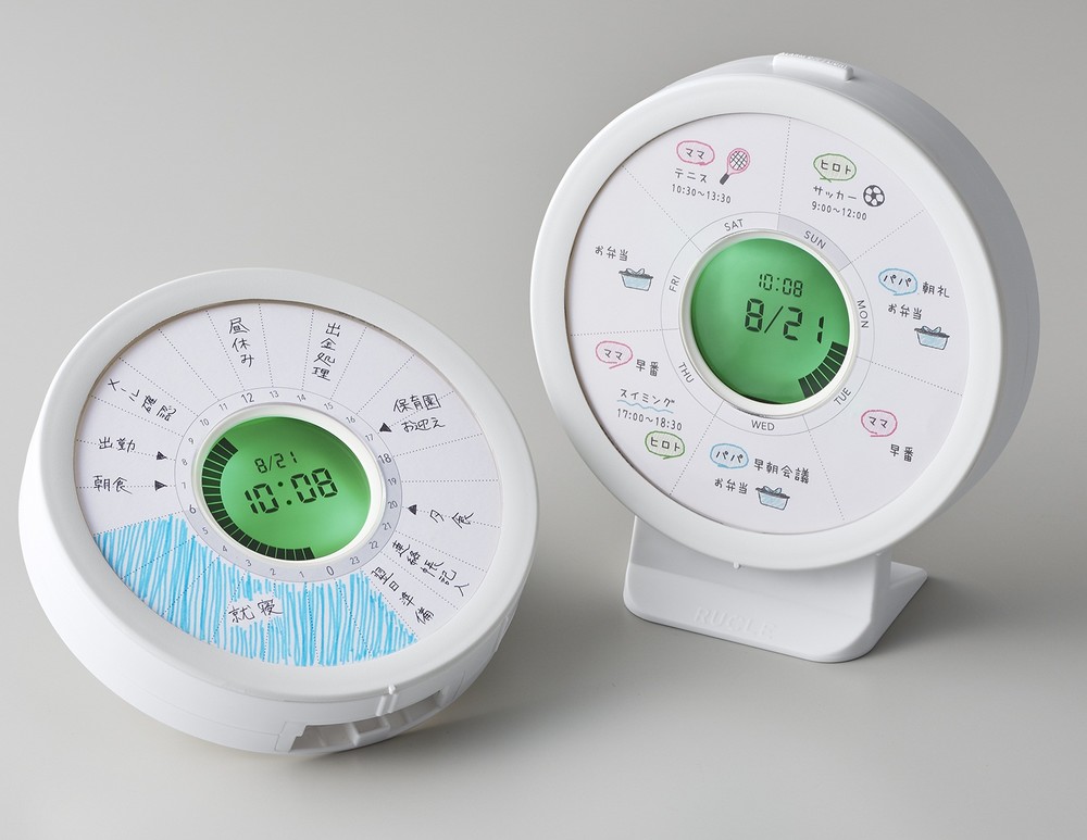 デジタル時計とスケジュール表で予定を管理　習慣時計「ルクル RUC10」