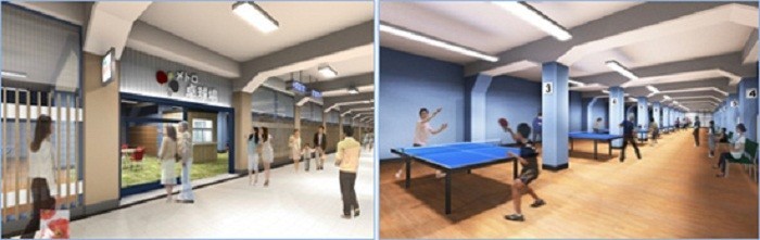 地下街「メトロこうべ」開業50周年を記念　卓球場をリニューアルオープン