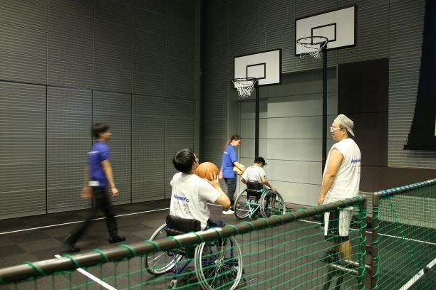 競技体験も実施された（2018年8月撮影）