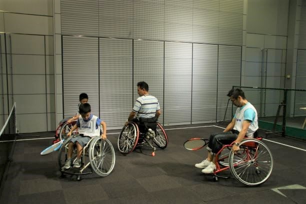 競技体験も実施された（2018年8月撮影）