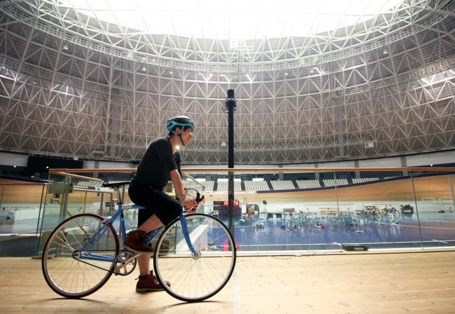 木製の自転車トラックコース貸し切り　伊豆・宿泊プラン
