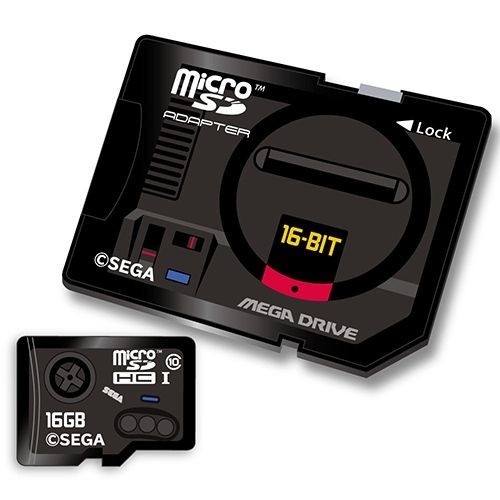 「メガドライブ」「セガサターン」「ドリキャス」デザイン　microSDHCカード