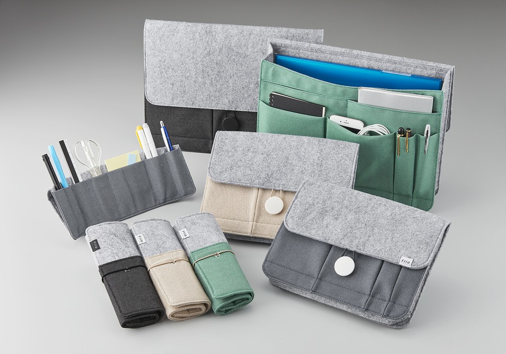 仕事道具を持ち歩け、デスクで自立する設計　ワークツール「フリオ」