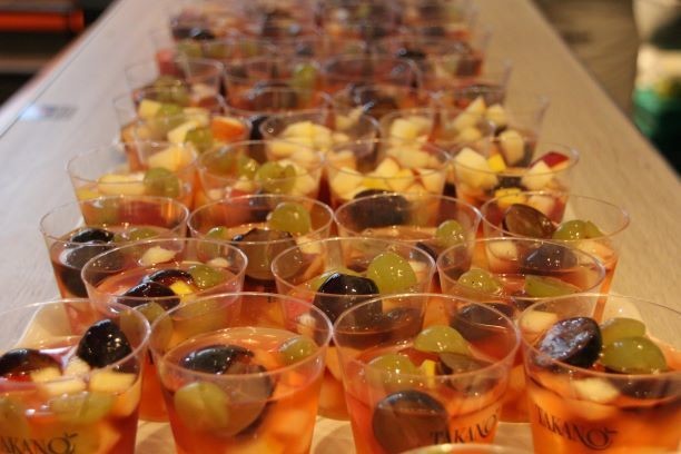 山梨県の3種のぶどうを使ったフルーツポンチ（2018年9月撮影）