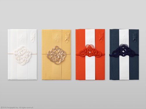 伝統色の祝儀袋「結婚祝　祝色」 さりげない縁起柄の「のし袋」