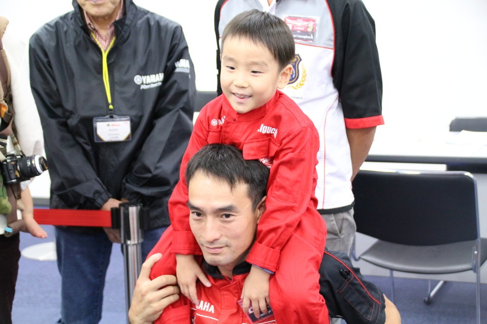 日本代表の井口選手。大会には家族が応援にかけつけた。