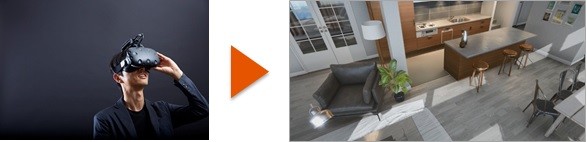 VR体験でLIXILおすすめのインテリア空間を360度楽しめる