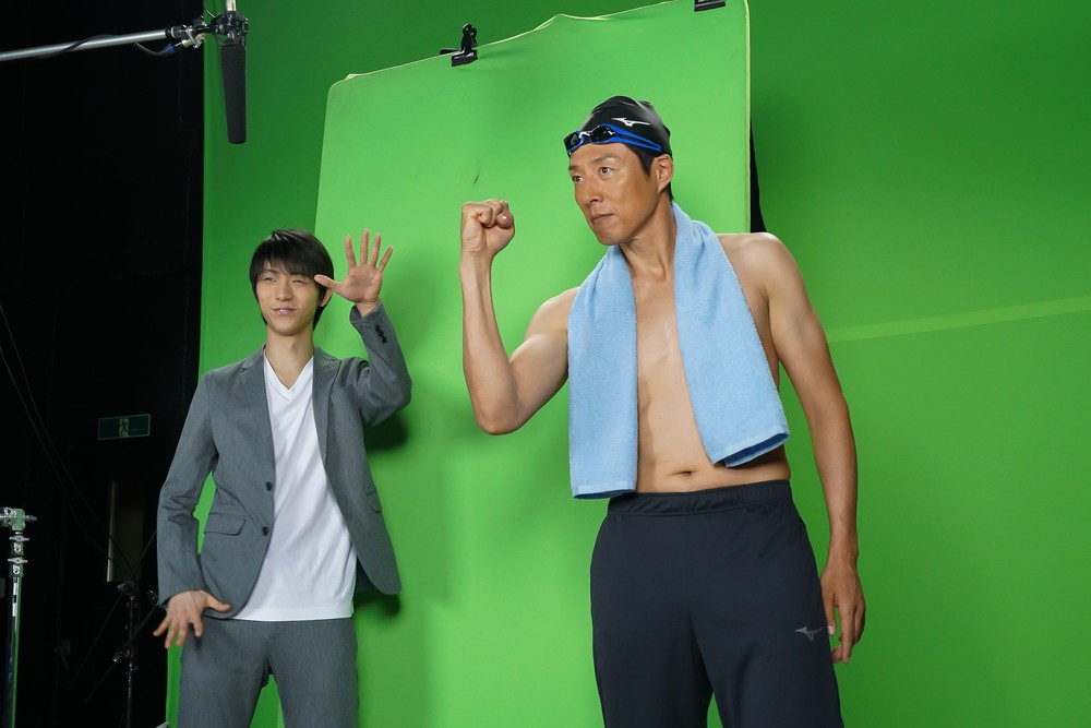 撮影中のひとコマ