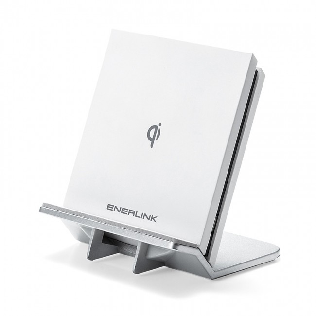 スタンドにもパッドにもなる　「Qi」規格準拠ワイヤレス充電器