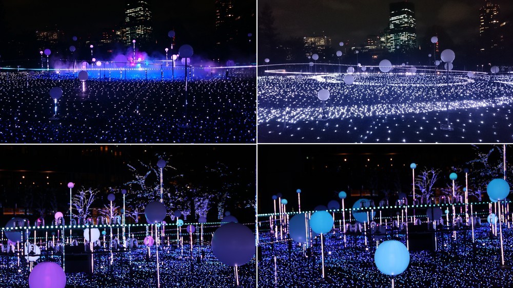 芝生広場で実施される「しゃぼん玉イルミネーション」。期間は11月13日～12月16日まで