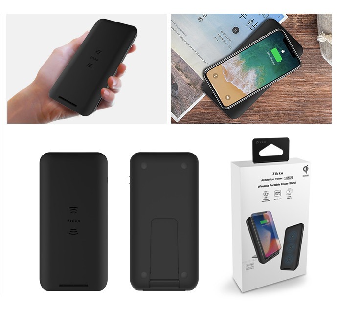 「Qi」ワイヤレス充電対応　容量1万mAhのモバイルバッテリー