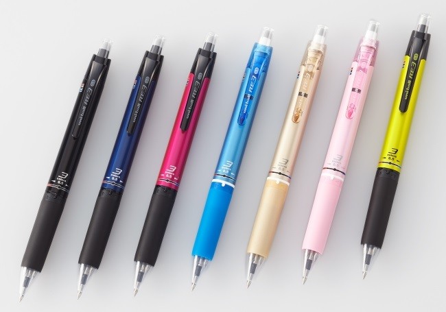 消せるボールペン「ユニボール　R:E」から細身の3色タイプ