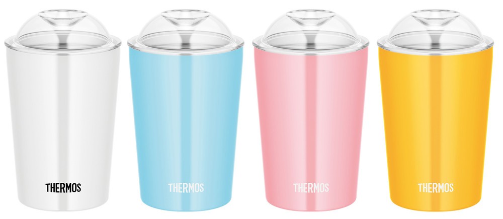 ステンレス製で氷長持ち　ホットもOK「保冷ストローカップ」