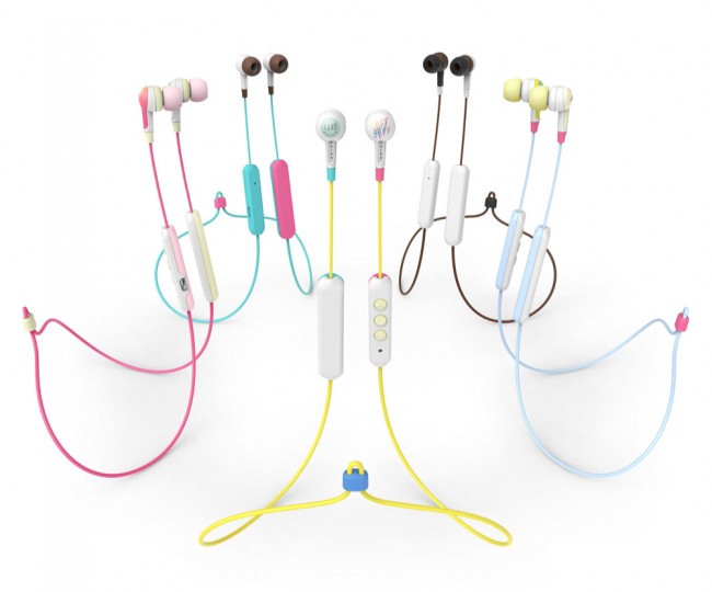 カラフルな配色、ハウジングに柄プリントのイヤホンが「ワイヤレス」に