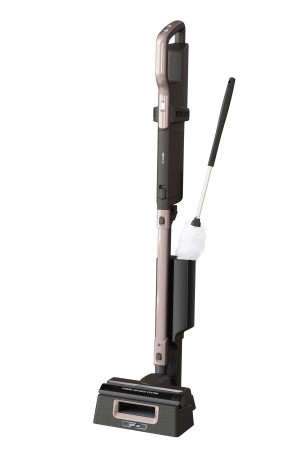 床とモップ掃除が同時にできる　「二刀流」スティッククリーナー上重心タイプ