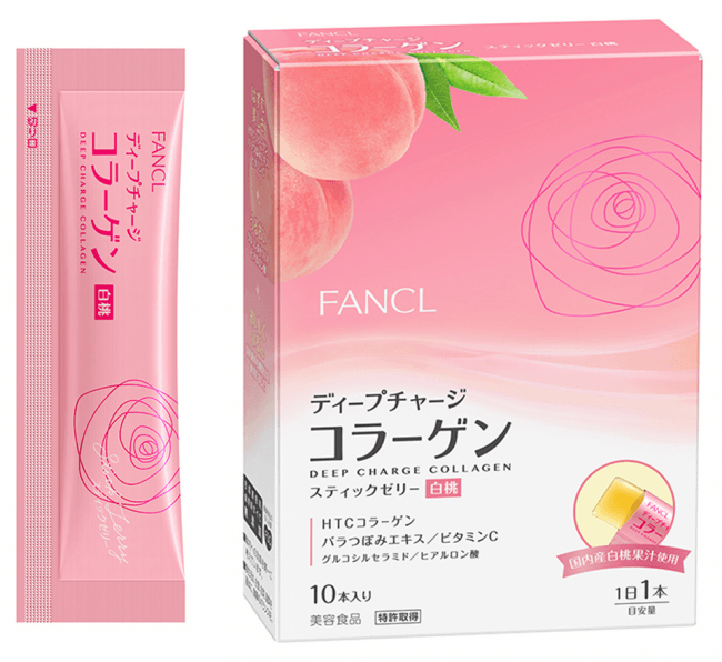 体の中からアプローチ　「ディープチャージコラーゲンスティックゼリー 白桃」