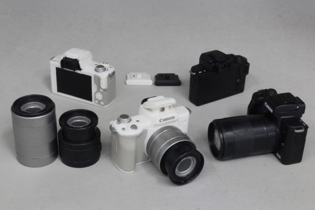 キヤノン「EOS Kiss M」のカプセルトイ　細部にこだわり立体化