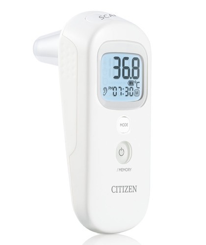 ミルクの表面温度や室温も測定可能　耳や額を1秒で測る体温計
