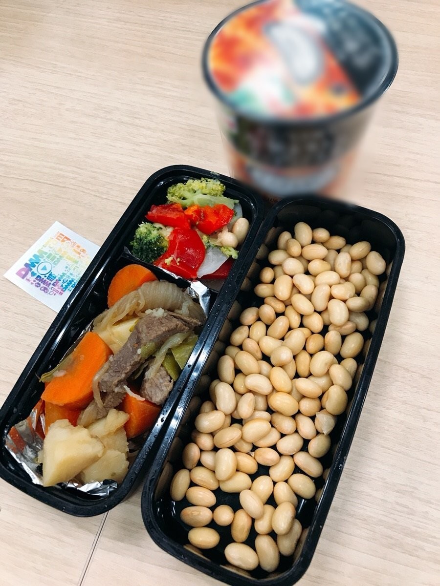 昼食でも豆を消費