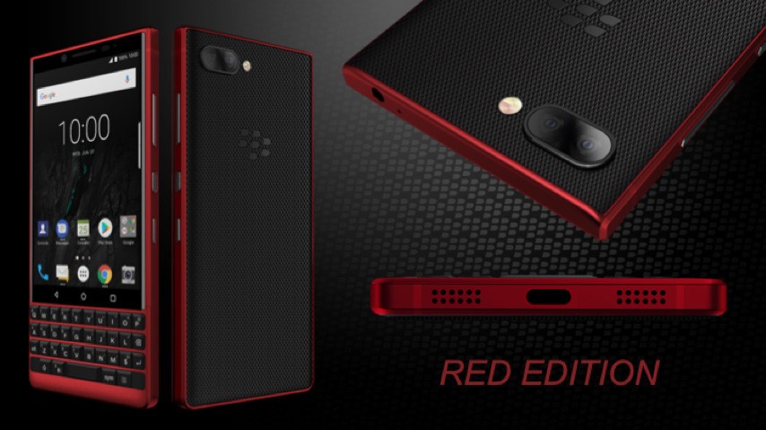 限定100台の赤い「BlackBerry KEY2」　