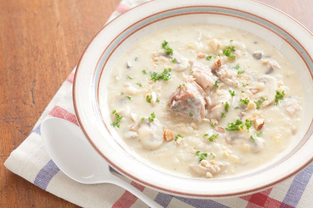 「サバとナッツの簡単！頭脳スープごはん」