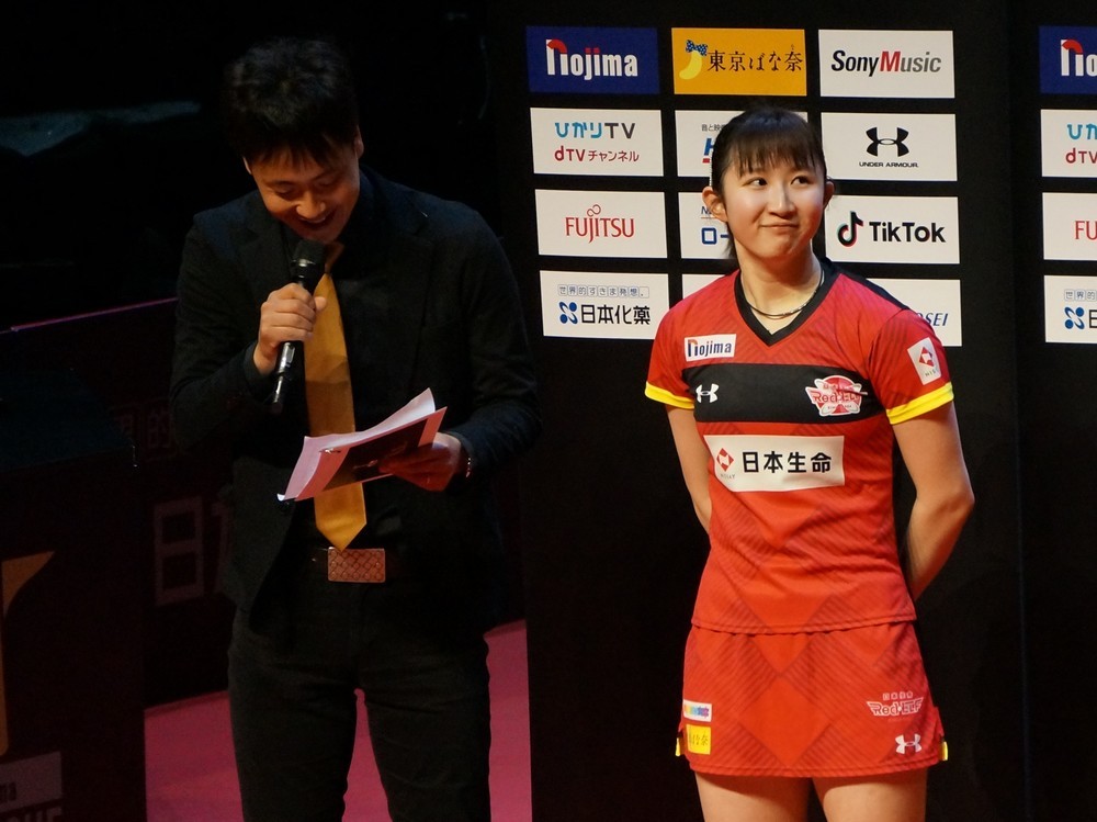 優勝決定直後のインタビュー